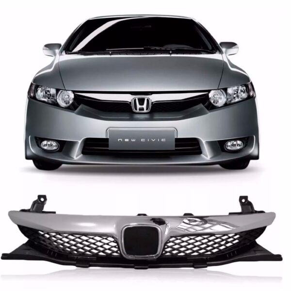 Tela Grade Para Honda Civic 2009 2010 2011 Com Friso Cromado