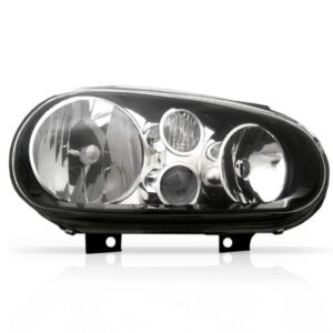 Farol Golf Gti 98 99 00 01 02 03 04 05 C/ Milha Masc Negra Lado Direito