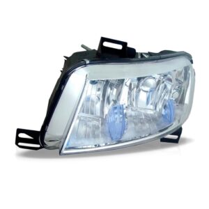 Farol Fiat Stilo 2002 A 2008 Cromado Com Farol Milha Aux Lado Esquerdo
