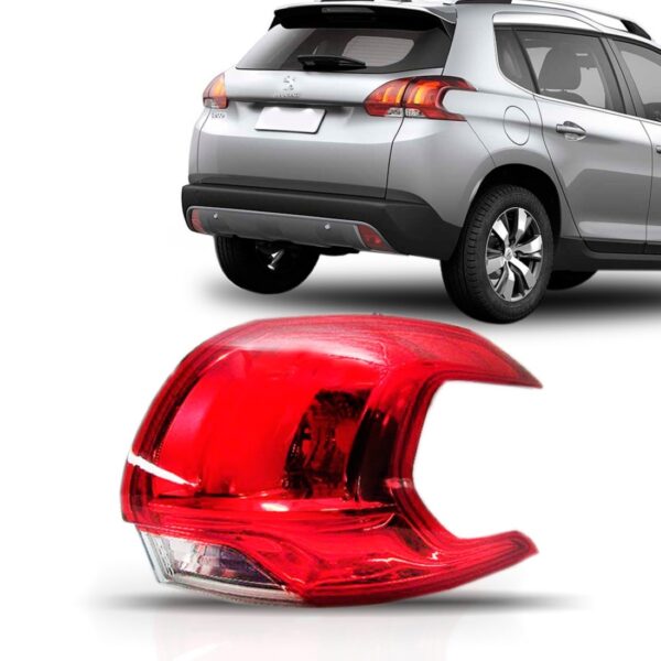 Lanterna Para Peugeot 2008 Com Led 2015 2016 A 2017 Traseira Lado Direito