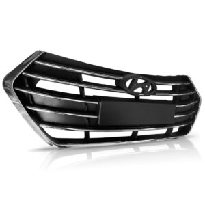 Tela Frontal Hb20 Sedan 2016 17 Completa Com Frisos Cromado Preta