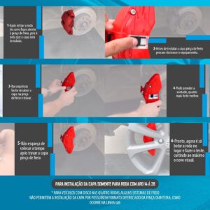 Par Capa Pinça Freio Tuning Esportiva Várias Cores C/trava Vermelho Escolha O Modelo