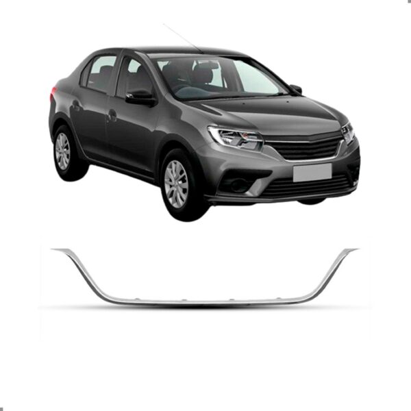 Moldura Grade Para Logan 2017 2018 2019 2020 2021 Cromado Cromado