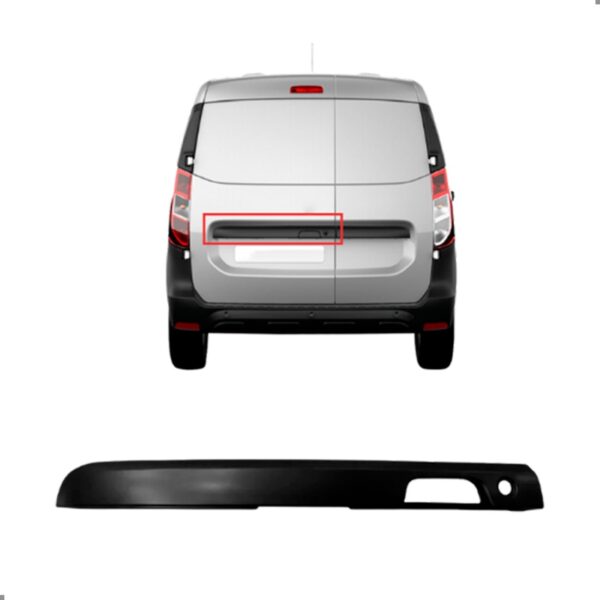 Moldura Traseira Para Kangoo 2024 2025 2026 Com Furo Chave Esquerdo Motorista