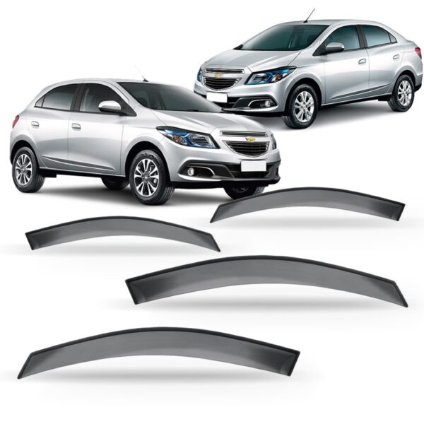 Defletor Calha De Chuva Gm Onix Prisma 2012 A 2018 4p Fumê