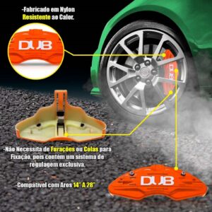 Par Capa Pinça Freio Tuning Esportiva Várias Cores C/trava Laranja Nissan Frontier