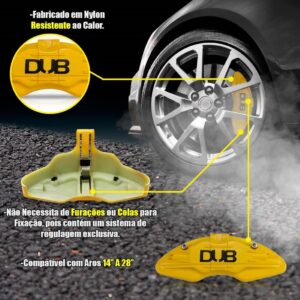 Par Capa Pinça De Freio Esportiva Dub Jetta Cor Amarelo