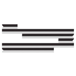 Jogo Friso Lateral P/ Kadett/ipanema Gl 96a98 2portas 6peças