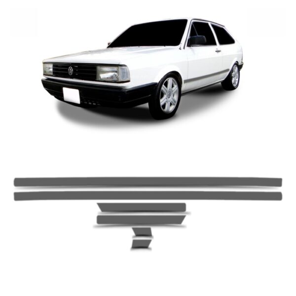 Jogo Friso Lateral Para Gol Cl 1987 A 1994 6pcs Cinza