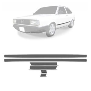 Jogo Friso Lateral Para Gol Cl 1987 A 1994 6pcs Cinza