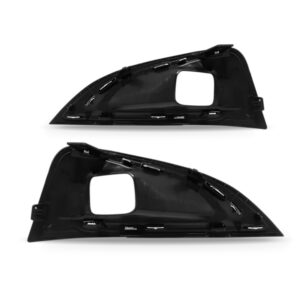 Kit Par Aro Cromado Moldura Milha Pra Pgeot 3008 2017 A 2019 Preto