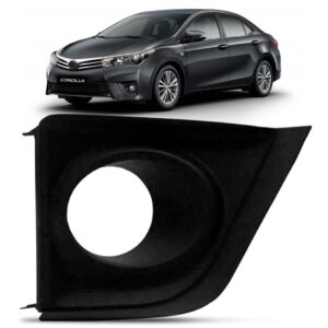 Moldura  Aro Farol Milha Corolla 2015 A 2017 Preta C/furo Le Preto Direito