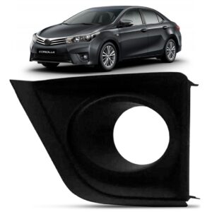 Moldura  Aro Farol Milha Corolla 2015 A 2017 Preta C/furo Le Preto Esquerdo
