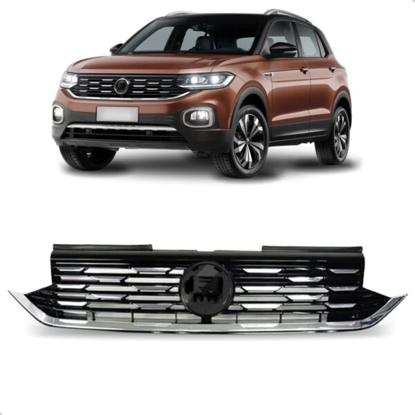 Grade T-cross 2019 A 2023 Black Piano Com Detalhes 1a Linha