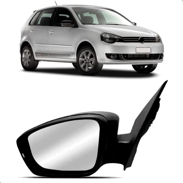 Retrovisor Polo Gvi 2012 Até 2017 Sem Seta Com Controle Lado Esquerdo