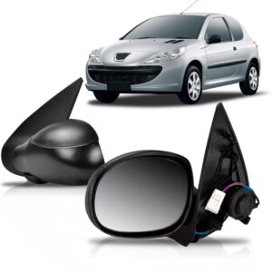 Retrovisor Eletrico Para Peugeot 207 - 2009 A 2015 1a Linha Esquerdo - Motorista