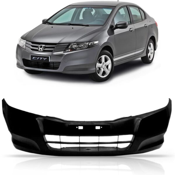 Parachoque Dianteiro City 09/11 S/ Furo Para Milha 1a Linha Preto