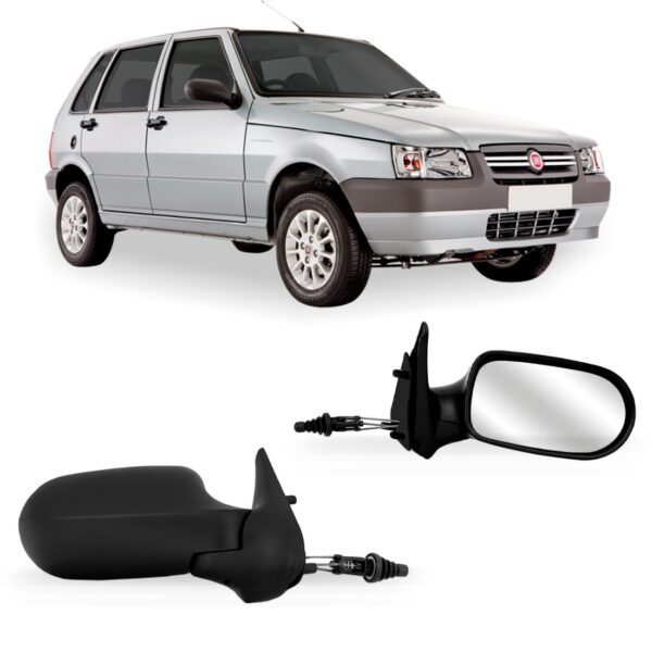 Retrovisor Uno Mille Fire 2004 A 2009 4 Portas 1a Linha Direito