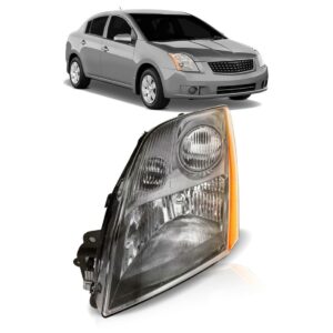 Farol Sentra 2007 A 2009 Fume Claro Cinza Lado Esquerdo