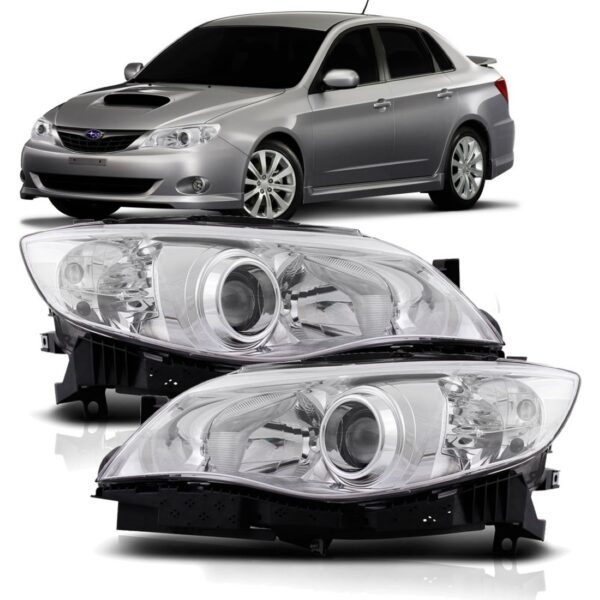 FAROL SUBARU IMPREZA 2008 A 2011 MASCARA CROMADA LD