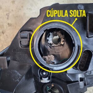 FAROL S10 2012 A 2015 MASCARA NEGRA S/LED LD COM AVARIA