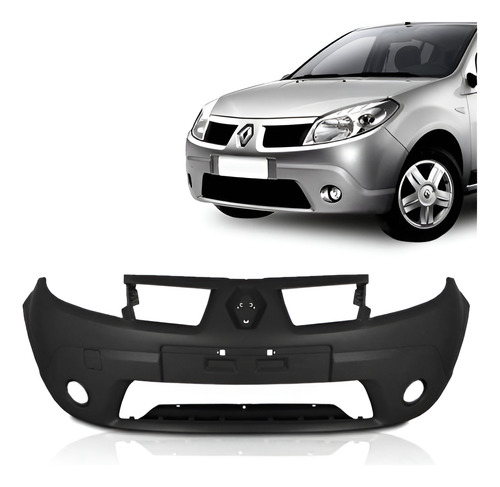 Parachoque Dianteiro Sandero 2008 2009 2010 C/ Milha Carrara Carrara