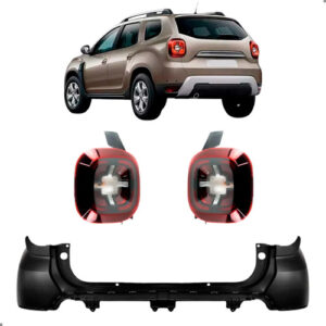 Kit Parachoque Traseiro Duster 2021 A 2026 Par Lanterna Led