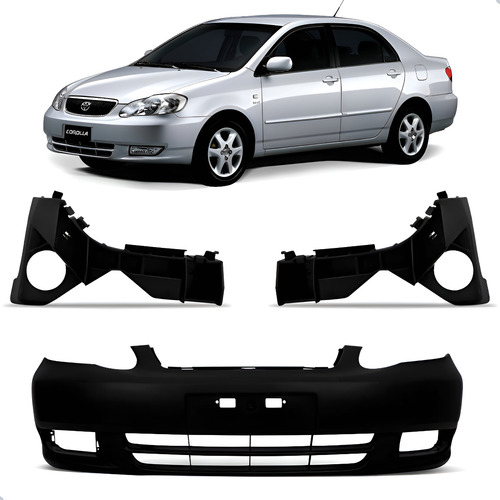 Parachoque Dianteiro Corolla 2003 A 2007 C/ Guias 1a Linha Preto