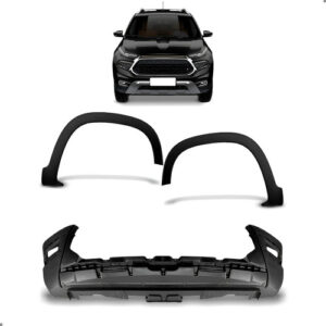 Kit Parachoque Dianteiro E Molduras Para Toro 2022 A 2025 Preto