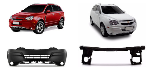 Kit Captiva: Envolvente Dianteiro 2008 A 2017 1ª Linha + Painel Superior Dianteiro 2008 A 2012