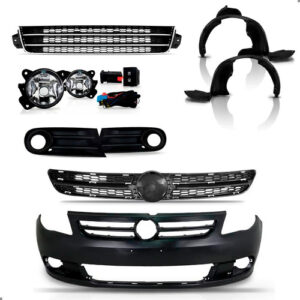 Kit Parachoque Saveiro 2009 A 2012 Grades E Kit Milhas Novo Preto