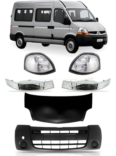 Kit Frente Master Renault 2008 A 2011 Parachoque +  Capo