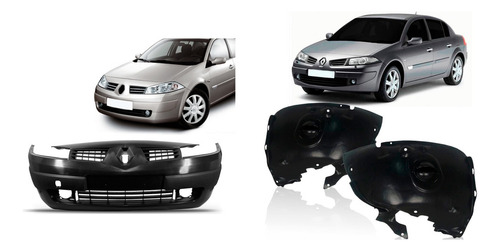Kit Megane: Parachoque Dianteiro +par Parabarro 2005 A 2011