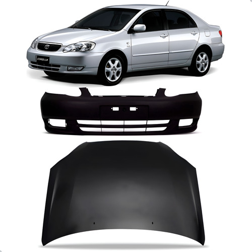 Capo E Parachoque Dianteiro Toyota Corolla 2003 A 2004