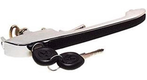 Macaneta Externa Dianteira Com Chave Preta Friso Passat Prateado