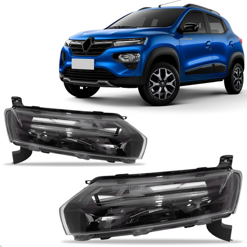 Par Farol Para Renault Kwid 2022 2023 2024 Drl