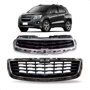 Kit Tracker 2014 A 2016: Grade Superior E Inferior + Alma Lâmina Dianteira + Par Farol