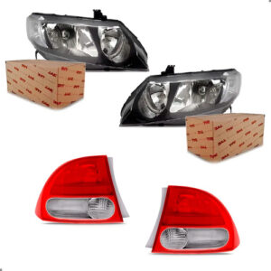 Kit Farois E Lanternas Para New Civic 2007 2008  Tyc Ambos Lados