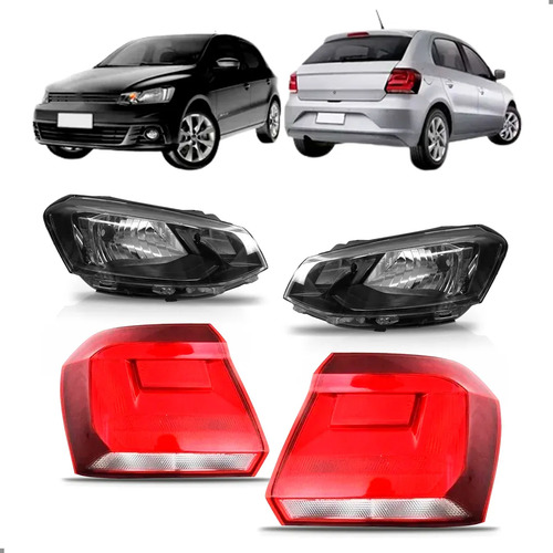 Kit Farois E Lanternas Para Gol G7 Gvii 2016 2017 2018 Ambos Lados