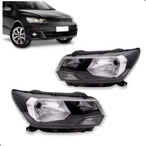 Kit Gol G8: Parachoque E Painel Preto 2018 A 2023 + Par Farol Foco Simples Ambos Lados 2018 A 2023