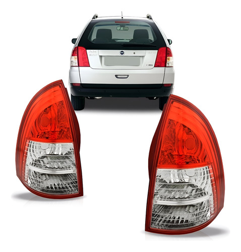 Par Sinaleira Traseira Palio Weekend 2004 05 06 07 2008 2009 Vermelho