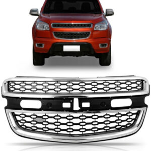 Kit S10: Parachoque Traseiro Cromado 2012-2016 + Grade Cromada + Parachoque Dianteiro