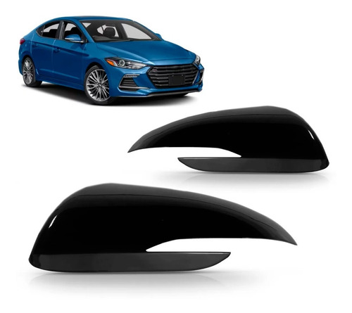 Par Capa De Retrovisor Elantra 2017 2018 Preto