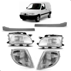 Kit Frente Para Partner 2004/09 Par Farois Sinaleiras Frisos Ambos Lados