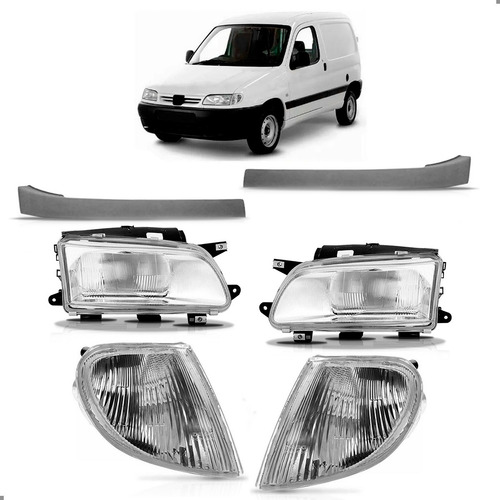 Kit Frente Para Partner 2004/09 Par Farois Sinaleiras Frisos Ambos Lados