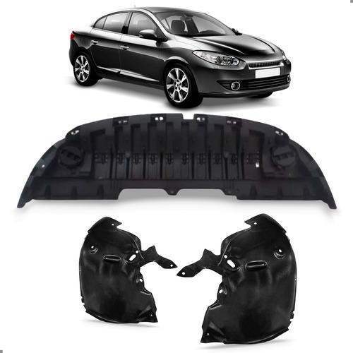 Kit Defletor Para Renault Fluence 2010 A 2013 Par Asa Urubu