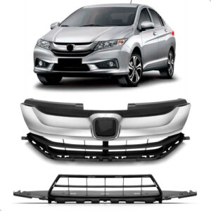 Kit Grade Superior E Inferior Para Honda City 2014 A 2017 Preto