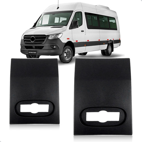 Par Friso Coluna Lateral Sprinter 2020 A 2025 Com Furo Preto
