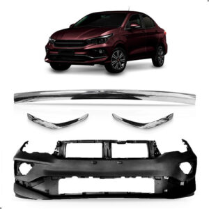 Kit Cronos 2017 A 2022 : Parachoque C/ Frisos Preto + Par Farol Manual Sem Led + Par Parabarro Dianteiro