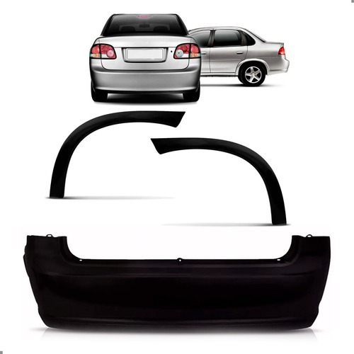 Kit Envolvente Para Classic 2010 A 2016 Sedan E Par Molduras